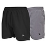Donnay Heren - 2-Pack - Kort Sport/zwemshort Toon - Zwart & Steel Grey