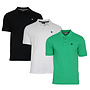 Donnay Heren - 3-Pack - Polo shirt Noah - Zwart / Wit / Grass Green