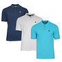 Donnay Heren - 3-Pack - Polo shirt Noah - Navy / Wit / Turquoise