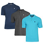 cDonnay Heren - 3-Pack - Polo shirt Noah - Navy / Donkergrijs / Turquoise