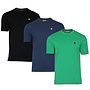 Donnay Heren - 3-Pack - T-Shirt Vince - Zwart/Navy/Grass Green