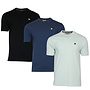 Donnay Heren - 3-Pack - T-Shirt Vince - Zwart/Navy/Mint Green