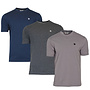 Donnay Heren - 3-Pack - T-Shirt Vince - Navy/Donkergrijs/Steel Grey
