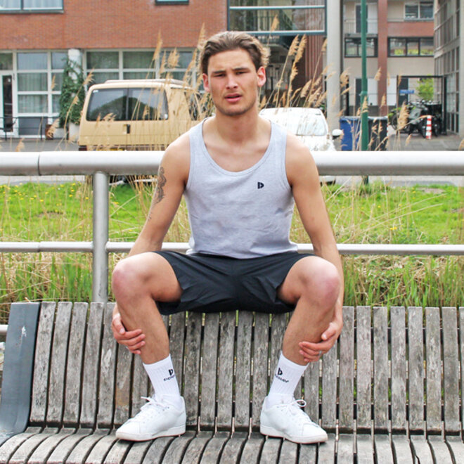 Donnay Heren - Singlet James - Lichtgrijs gemêleerd