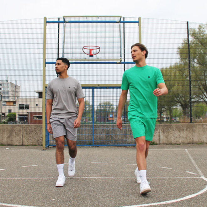 Donnay Heren - 2-Pack - Kort Sport/zwemshort Toon - Steel Grey & Grass Green