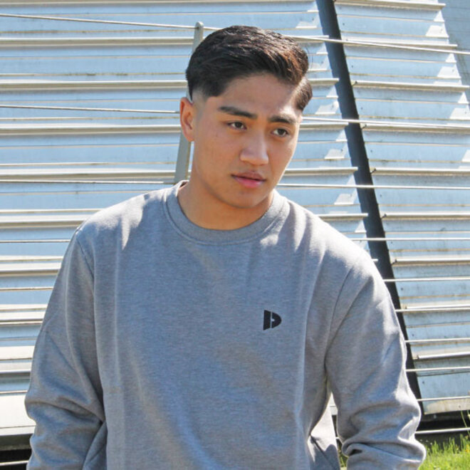 Donnay Heren - Fleece Crew Sweater Dean - Zilvergrijs