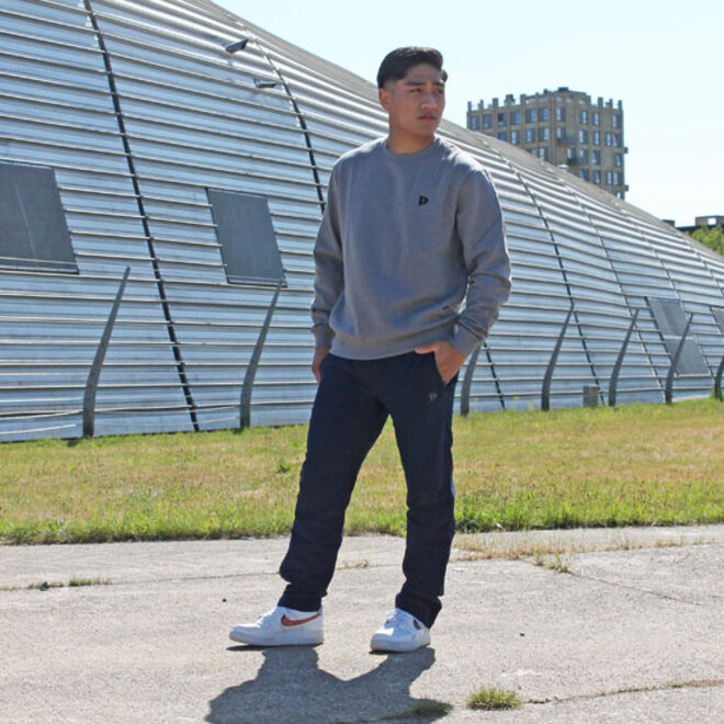Donnay Heren - 2-Pack - Fleece Crew Sweater Dean - Navy & Zilvergrijs