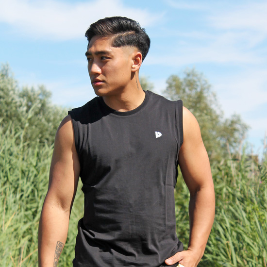 3-Pack Donnay T-shirt zonder mouw (589100) - Sportshirt - Heren - Black/Navy/Petrol (551) - maat S