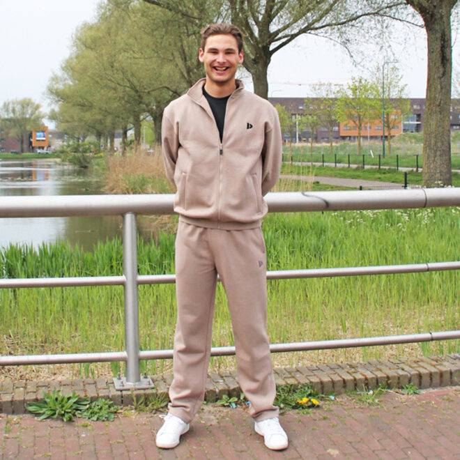 Donnay Heren - Joggingbroek rechte pijp Wess - Taupe Grey