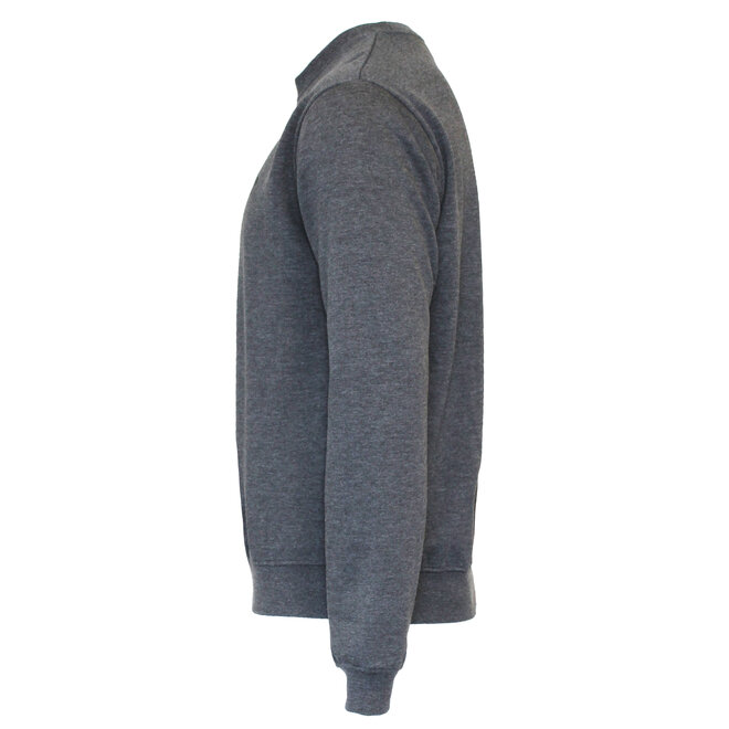 Donnay Heren - 2-Pack - Fleece Crew Sweater Dean - Zwart & Donkergrijs