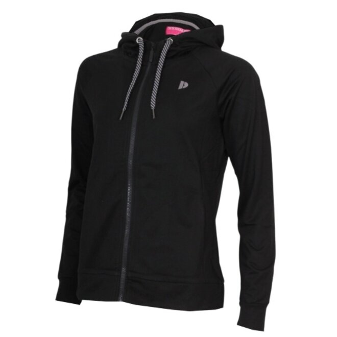 Donnay Dames - Stretch Vest met capuchon Jale - Zwart
