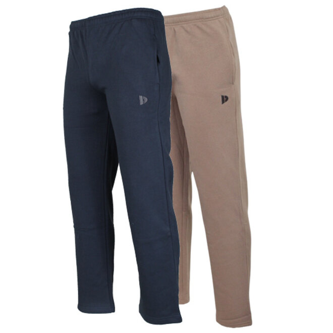 Donnay Heren - 2-Pack - Joggingbroek Wess - Navy & Taupe Grey