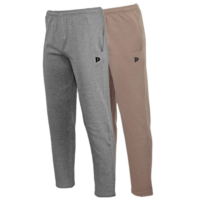 Donnay Heren - 2-Pack - Joggingbroek Wess - Zilvergrijs & Taupe Grey
