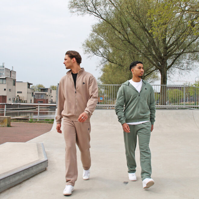 Donnay Heren - 2-Pack - Joggingbroek Wess - Zilvergrijs & Taupe Grey