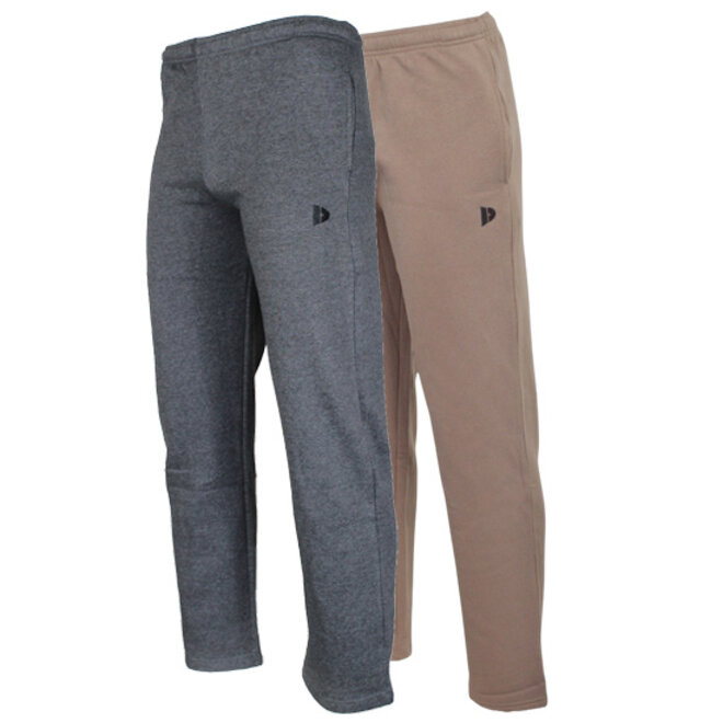 Donnay Heren - 2-Pack - Joggingbroek Wess - Donkergrijs & Taupe Grey