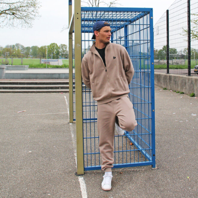 Donnay Heren - 2-Pack - Joggingbroek Jack - Zilvergrijs & Taupe Grey