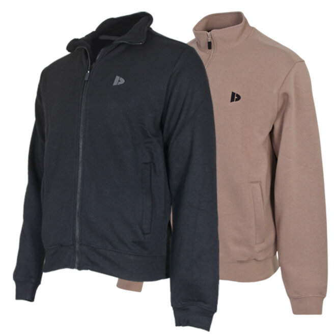 Donnay Heren - 2-Pack - Vest met kraag Bryan - Zwart & Taupe Grey