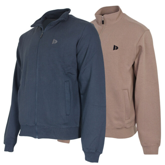 Donnay Heren - 2-Pack - Vest met kraag Bryan - Navy & Taupe Grey