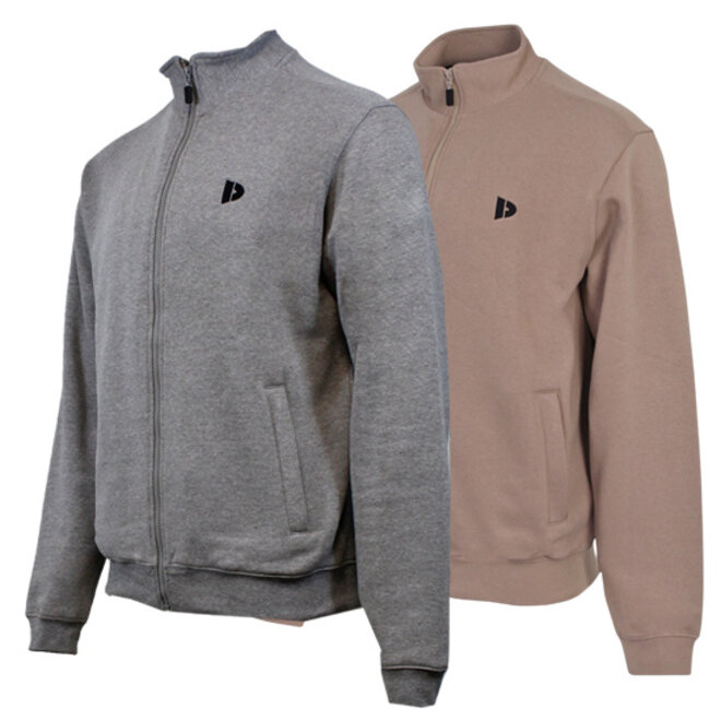 Donnay Heren - 2-Pack - Vest met kraag Bryan - Zilvergrijs & Taupe Grey