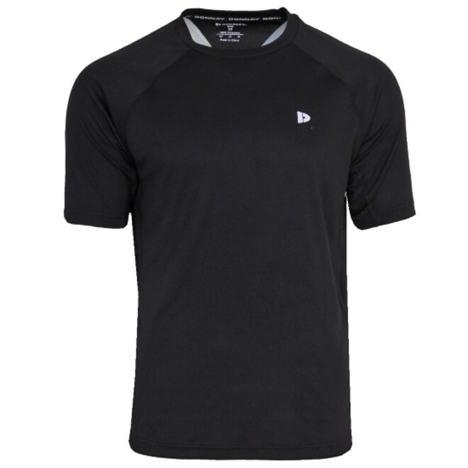 Donnay Heren - 2-Pack - Sport T-shirt André - Zwart & Poppy Red