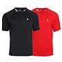Donnay Heren - 2-Pack - Sport T-shirt André - Zwart & Poppy Red