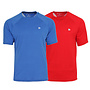 Donnay Heren - 2-Pack - Sport T-shirt André - True Blue & Poppy Red