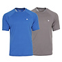 Donnay Heren - 2-Pack - Sport T-shirt André - True Blue & Steel Grey