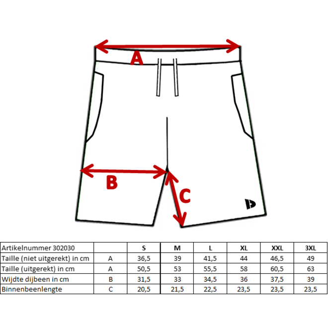Donnay Heren - 2-pack - Sport Short Graig - Zwart