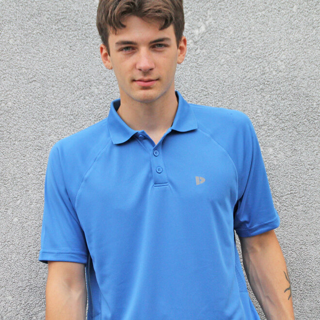 Donnay Heren - 2-Pack - Sport Polo Bjorn - True Blue & Poppy Red