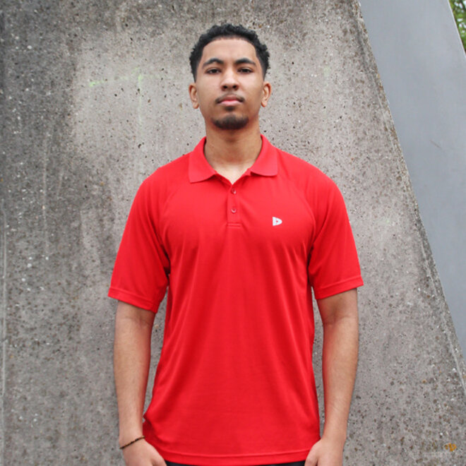Donnay Heren - 2-Pack - Sport Polo Bjorn - True Blue & Poppy Red