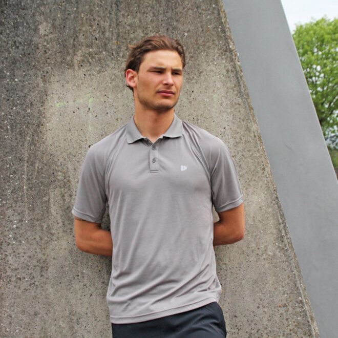 Donnay Heren - 2-Pack - Sport Polo Bjorn - True Blue & Steel Grey