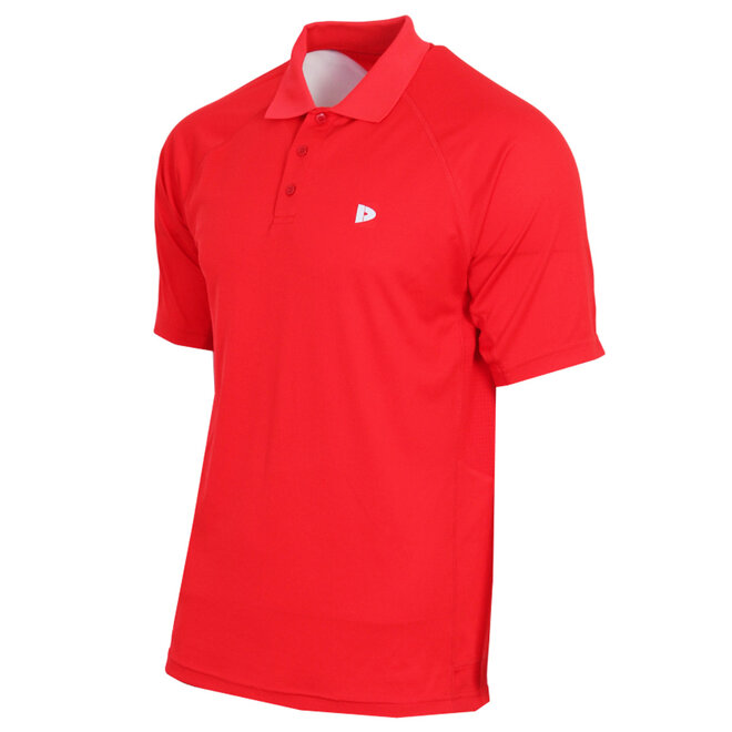 Donnay Heren - 2-Pack - Sport Polo Bjorn - Zwart & Poppy Red