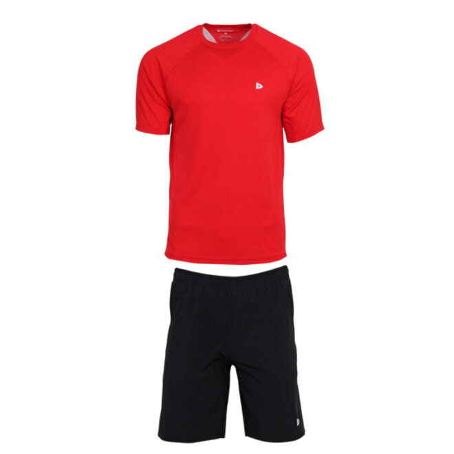 Donnay Heren - Sportset Jim - Zwart & Poppy Red