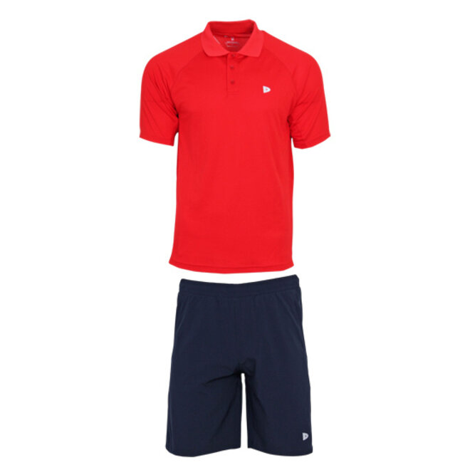 Donnay Heren - Sportset Zac - Navy & Poppy Red