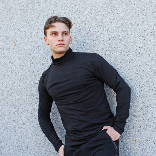 Campri Heren - 3-Pack - Skipully - shirt met col - Zwart
