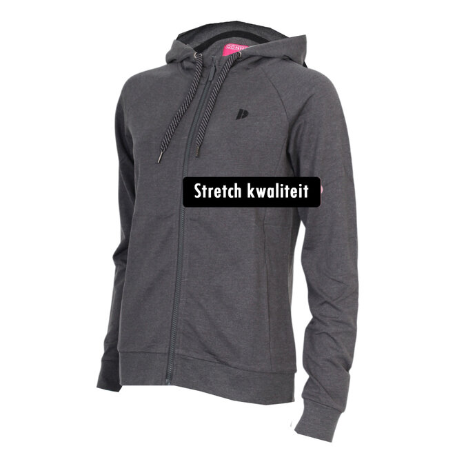 Donnay Dames - 2-Pack - Stretch Vest met capuchon Jale - Pink & Donkergrijs