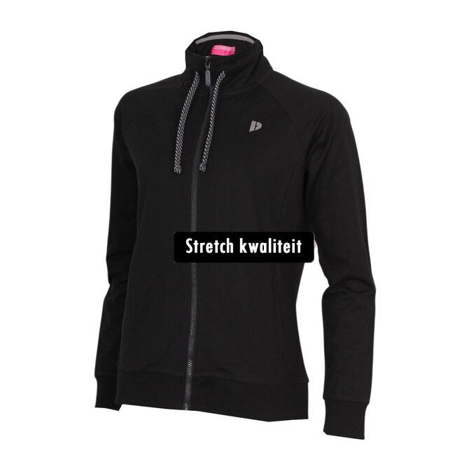 Donnay Dames - 2-Pack - Stretch Vest met kraag Jamie - Zwart & Donkergrijs