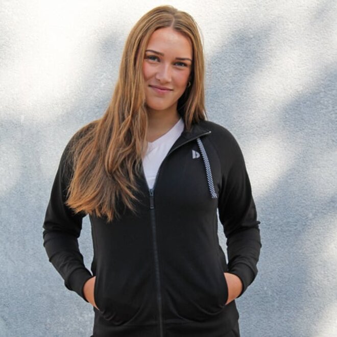 Donnay Dames - 2-Pack - Stretch Vest met kraag Jamie - Zwart & Donkergrijs
