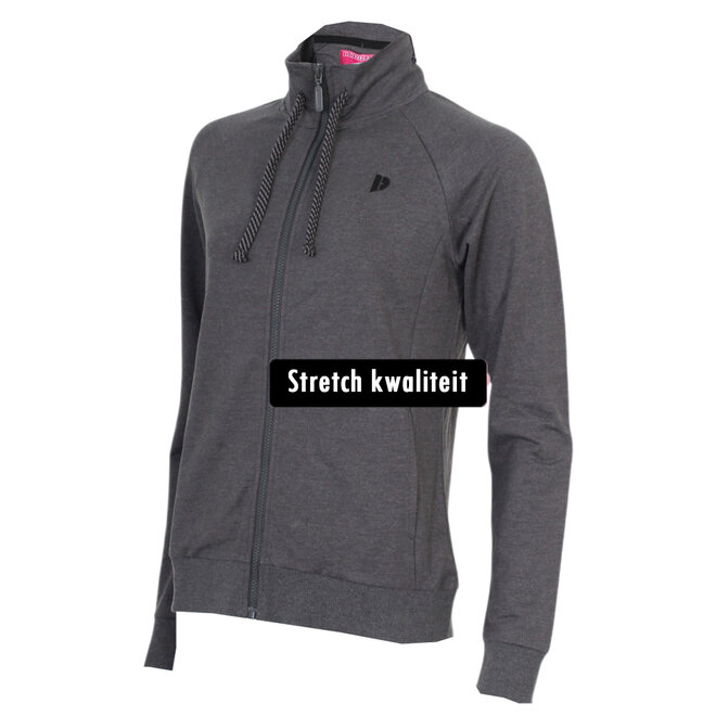Donnay Dames - 2-Pack - Stretch Vest met kraag Jamie - Zwart & Donkergrijs