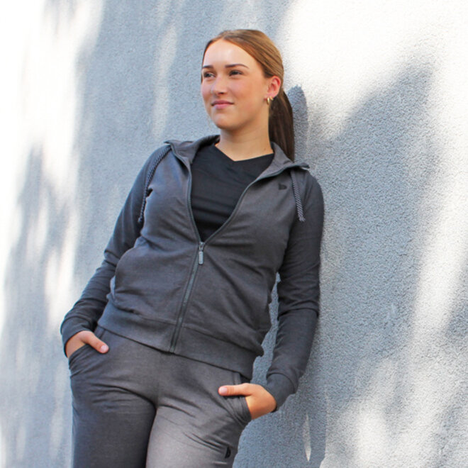 Donnay Dames - 2-Pack - Stretch Vest met kraag Jamie - Zwart & Donkergrijs