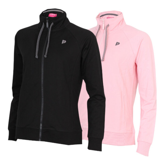 Donnay Dames - 2-Pack - Stretch Vest met kraag Jamie - Zwart & Pink