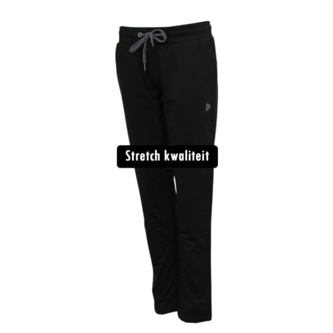 Donnay Dames - 2-Pack - Stretch Joggingbroek rechte pijp Nadia - Zwart