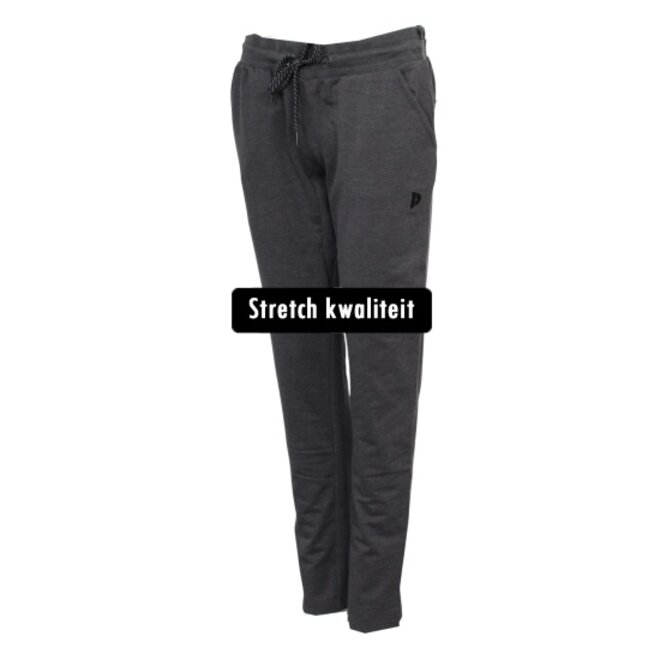 Donnay Dames - 2-Pack - Stretch Joggingbroek rechte pijp Nadia - Donkergrijs Gemêleerd