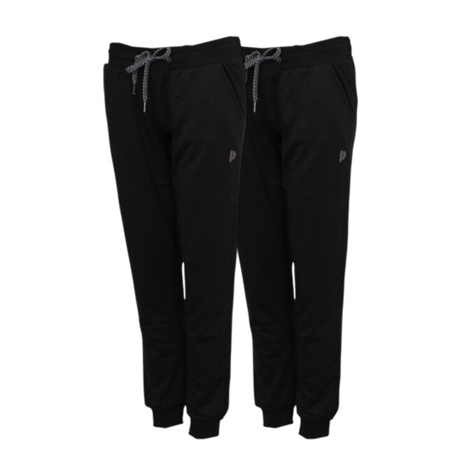Donnay Dames - 2-Pack - Stretch Joggingbroek Jana - Zwart