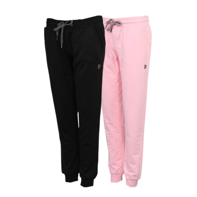 Donnay Dames - 2-Pack - Stretch Joggingbroek Jana - Zwart & Pink