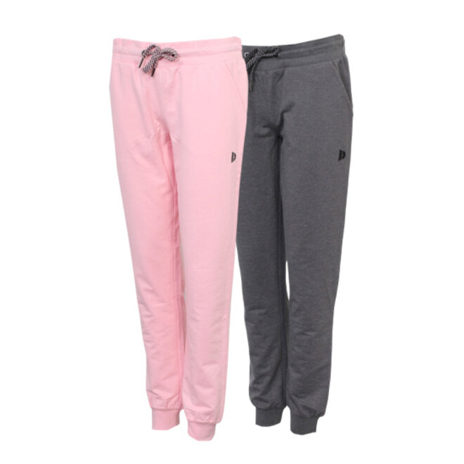 Donnay Dames - 2-Pack - Stretch Joggingbroek Jana - Pink & Donkergrijs