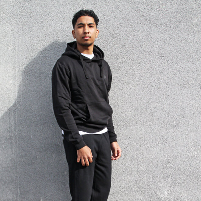 Donnay Heren - 2-Pack - Sweater met capuchon Sem - Zwart