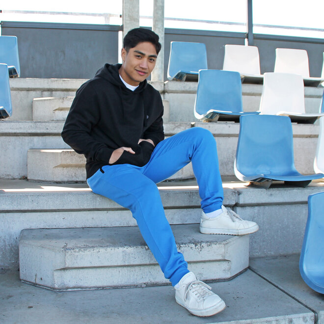 Donnay Heren - 2-Pack - Sweater met capuchon Sem - Zwart & True Blue