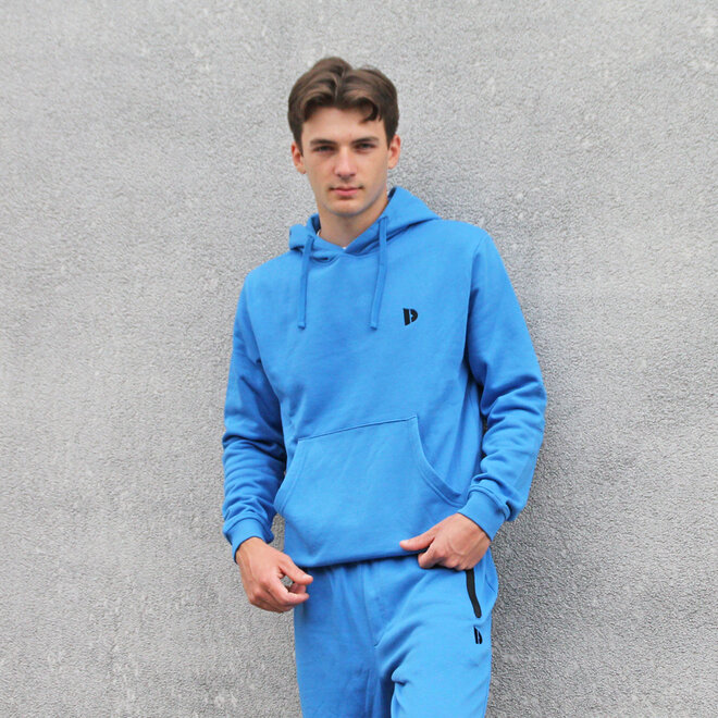 Donnay Heren - 2-Pack - Sweater met capuchon Sem - Zwart & True Blue