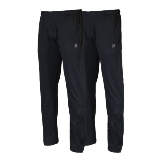 Donnay Heren - 2-Pack - Anton Powerstretch Trainingsbroek - Zwart